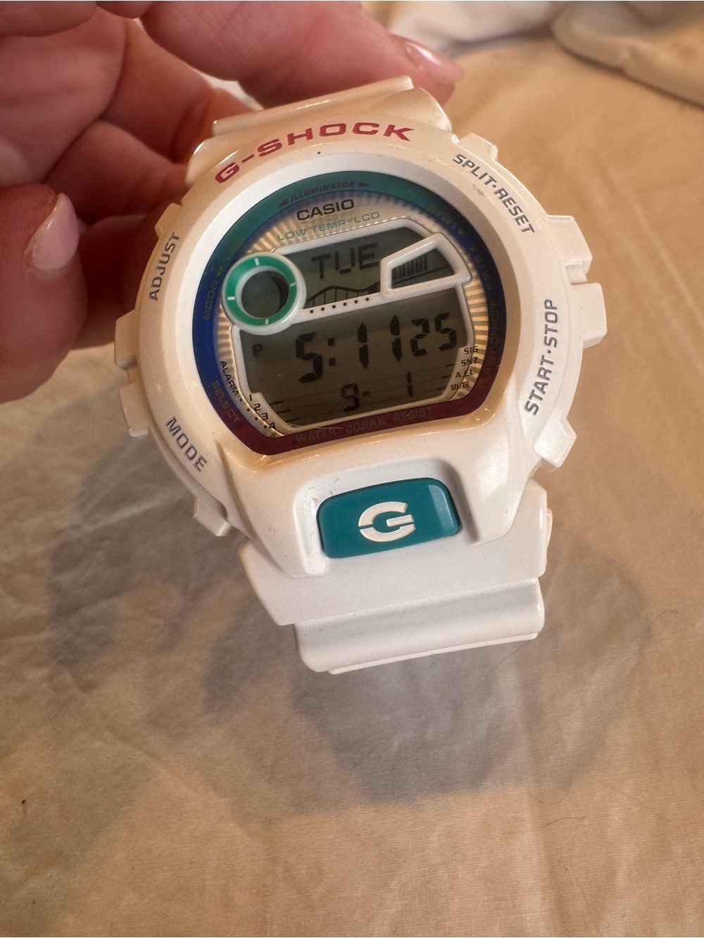Casio G-Shock G-LIDE GLX-6900-7 White Tide Moon Phase Digital Watch 3194